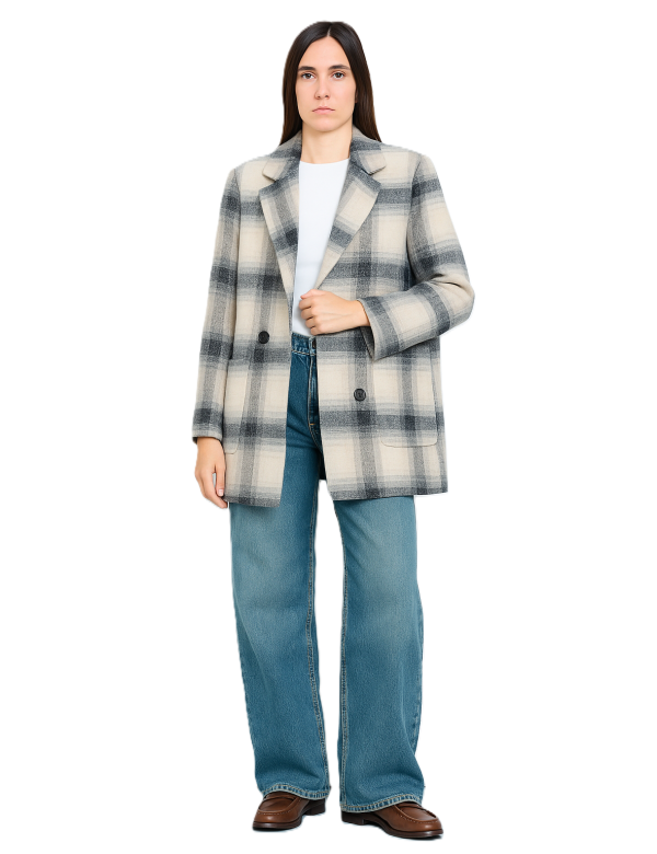 Manteau à carreaux femme avec Remise exceptionnelle -50% | MisterPrice.fr