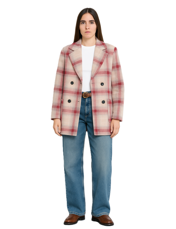 Manteau à carreaux femme avec Remise exceptionnelle Limitée | DestockEnLive.com