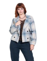 Veste courte à carreaux femme avec remise déstockage | DestockEnLive