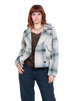 Veste courte à carreaux femme avec remise déstockage | DestockEnLive