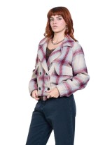 Veste courte à carreaux femme avec remise déstockage | DestockEnLive