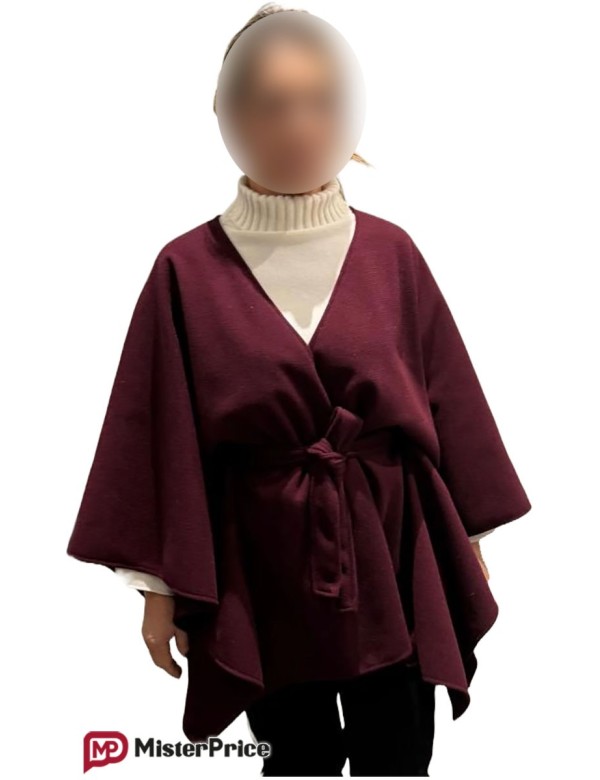 Cape femme unie avec ceinture à petit prix  | DestockEnLive.com