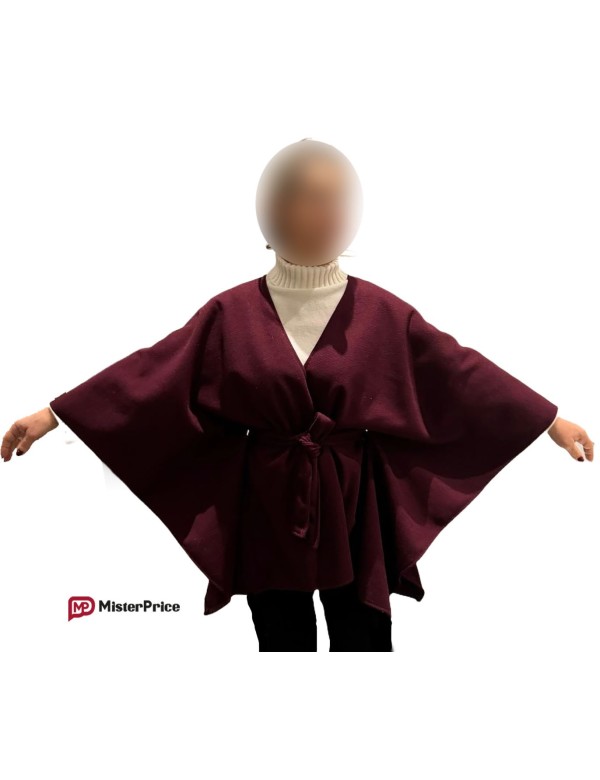 Cape femme unie avec ceinture à petit prix  | DestockEnLive.com