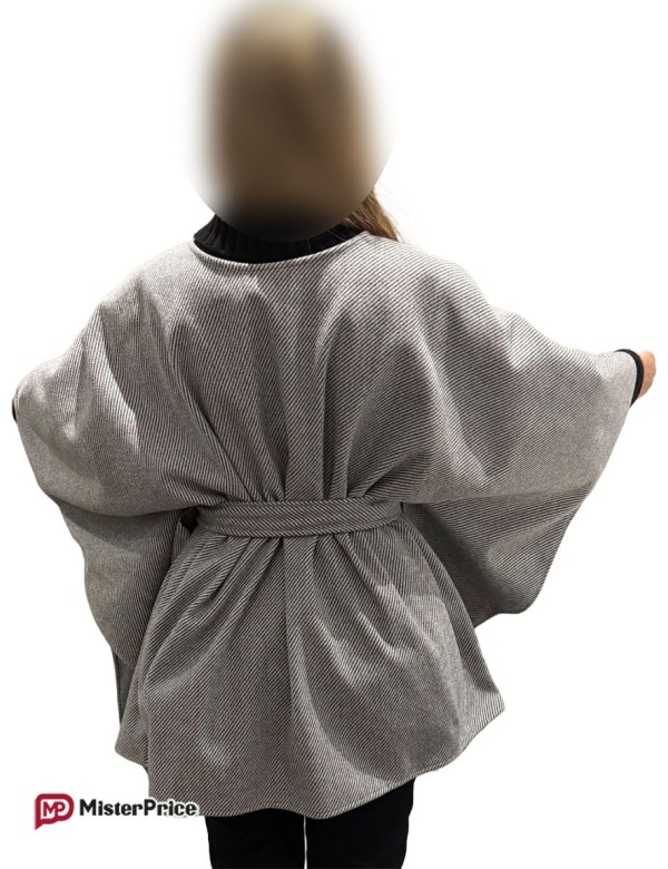 Cape femme unie avec ceinture à - 50 % | MisterPrice.fr