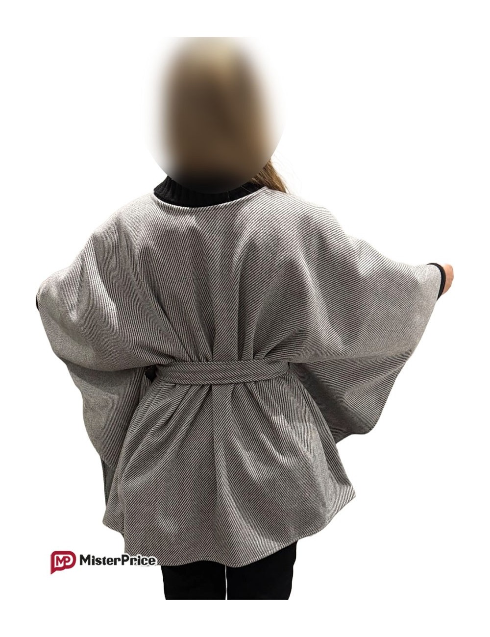 Cape femme unie avec ceinture à - 50 % | MisterPrice.fr