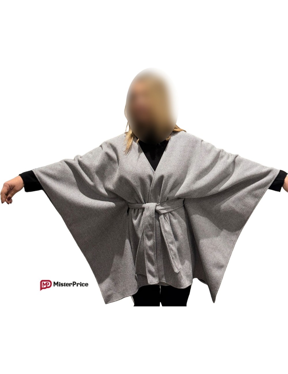 Cape femme unie avec ceinture à - 50 % | MisterPrice.fr