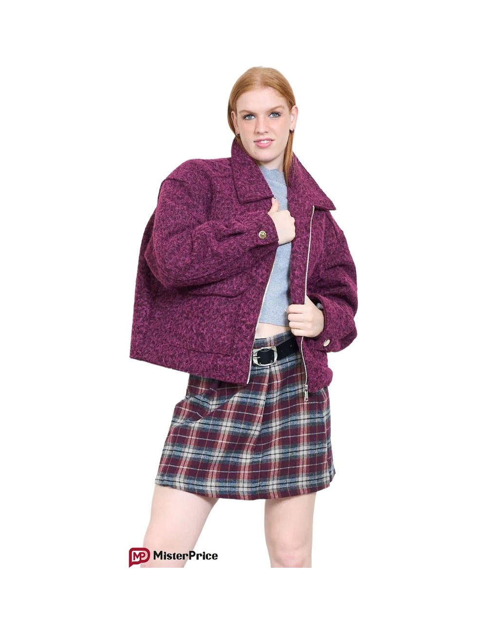 Veste Zippée Bouclée, Manteau Femme Hiver | Mister Price