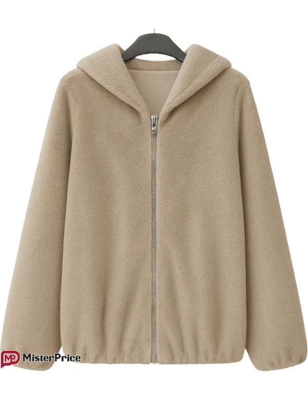 Manteau Long 3/4 Fourrure synthétique Zippée à Capuche | Mister Price