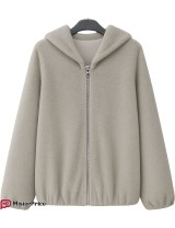 Manteau Long 3/4 Fourrure synthétique Zippée à Capuche | Mister Price