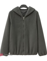 Manteau Long 3/4 Fourrure synthétique Zippée à Capuche | Mister Price