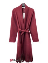 Manteau long frangé ceinturé femme à petit prix | Mister Price France