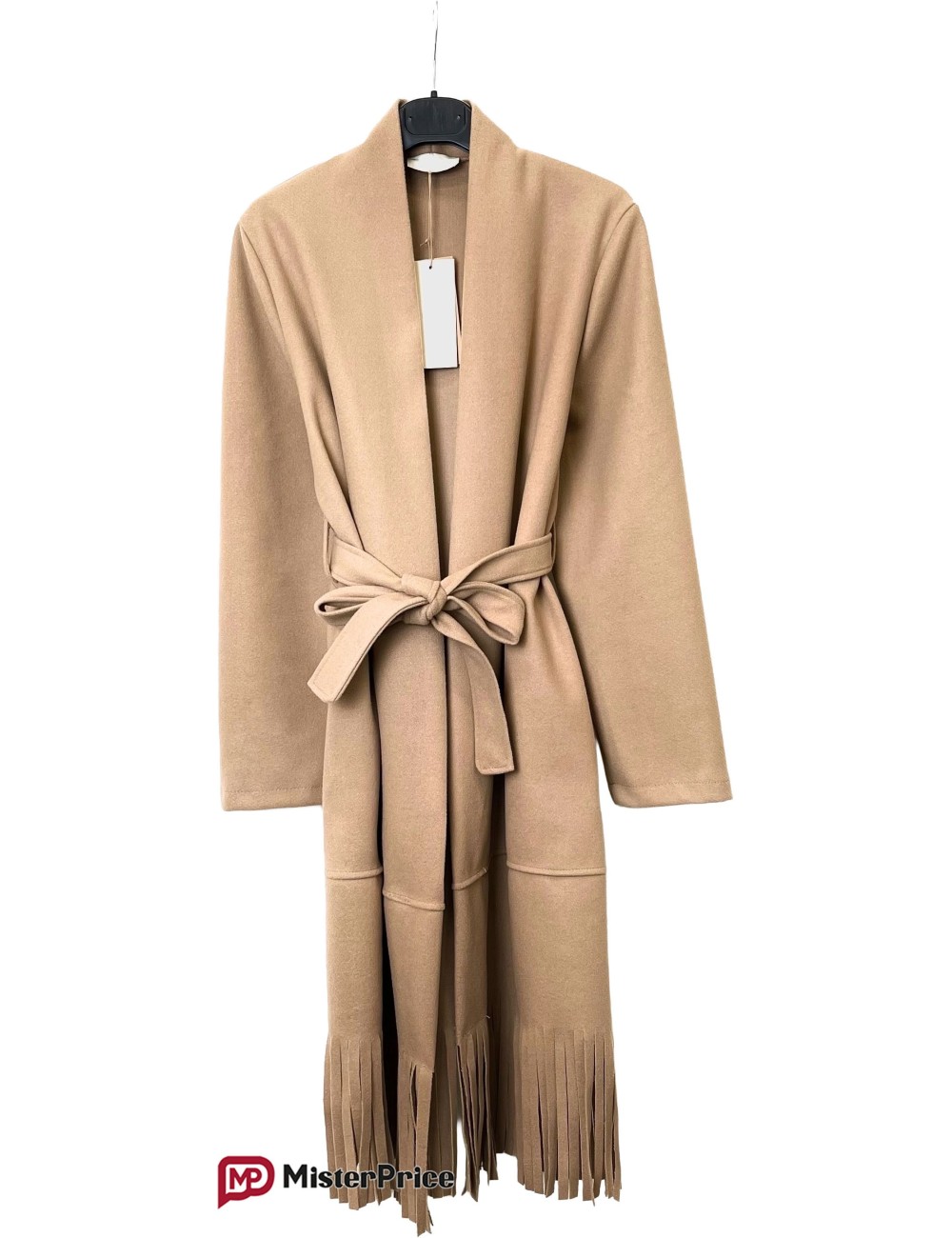 Manteau long frangé ceinturé femme à petit prix | Mister Price France