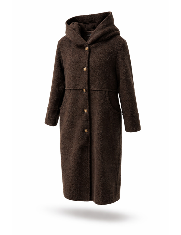 Manteau long à capuche femme à Prix Imbattable  | DestockEnLive.com