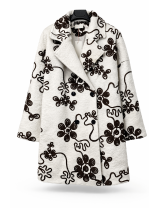 Manteaux 3/4 Brodé fleurs, Manteau Pas Cher | DestockEnLive.com