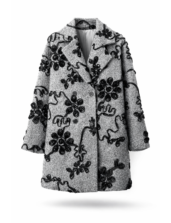 Manteaux 3/4 Brodé fleurs, Manteau Pas Cher | MisterPrice.fr