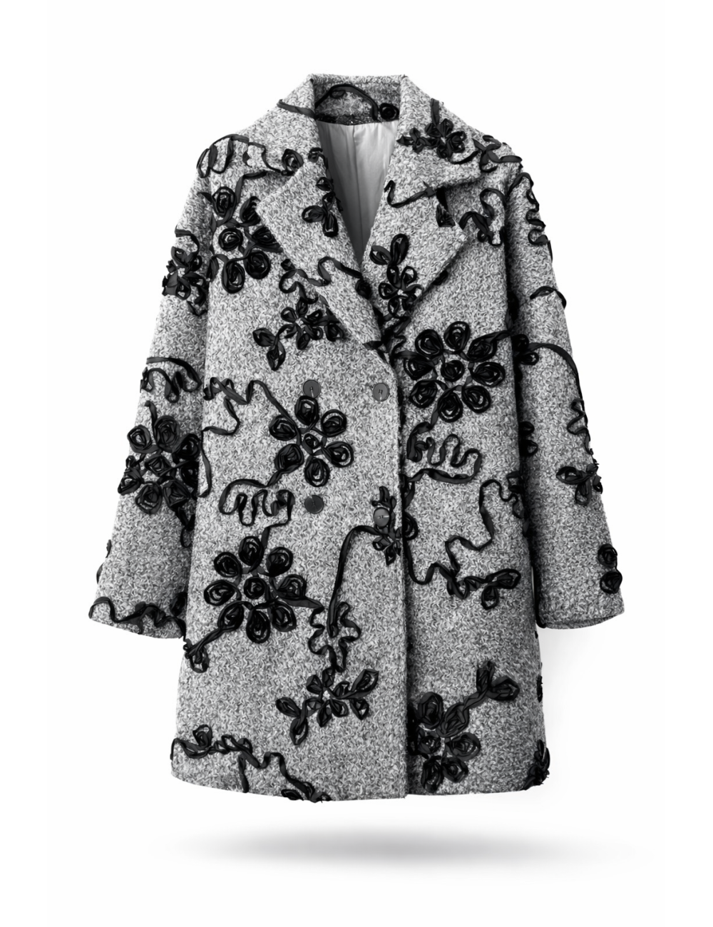 Manteaux 3/4 Brodé fleurs, Manteau Pas Cher | MisterPrice.fr
