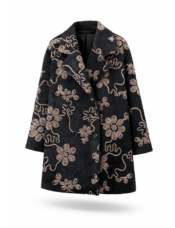 Manteaux 3/4 Brodé fleurs, Manteau Pas Cher | MisterPrice.fr