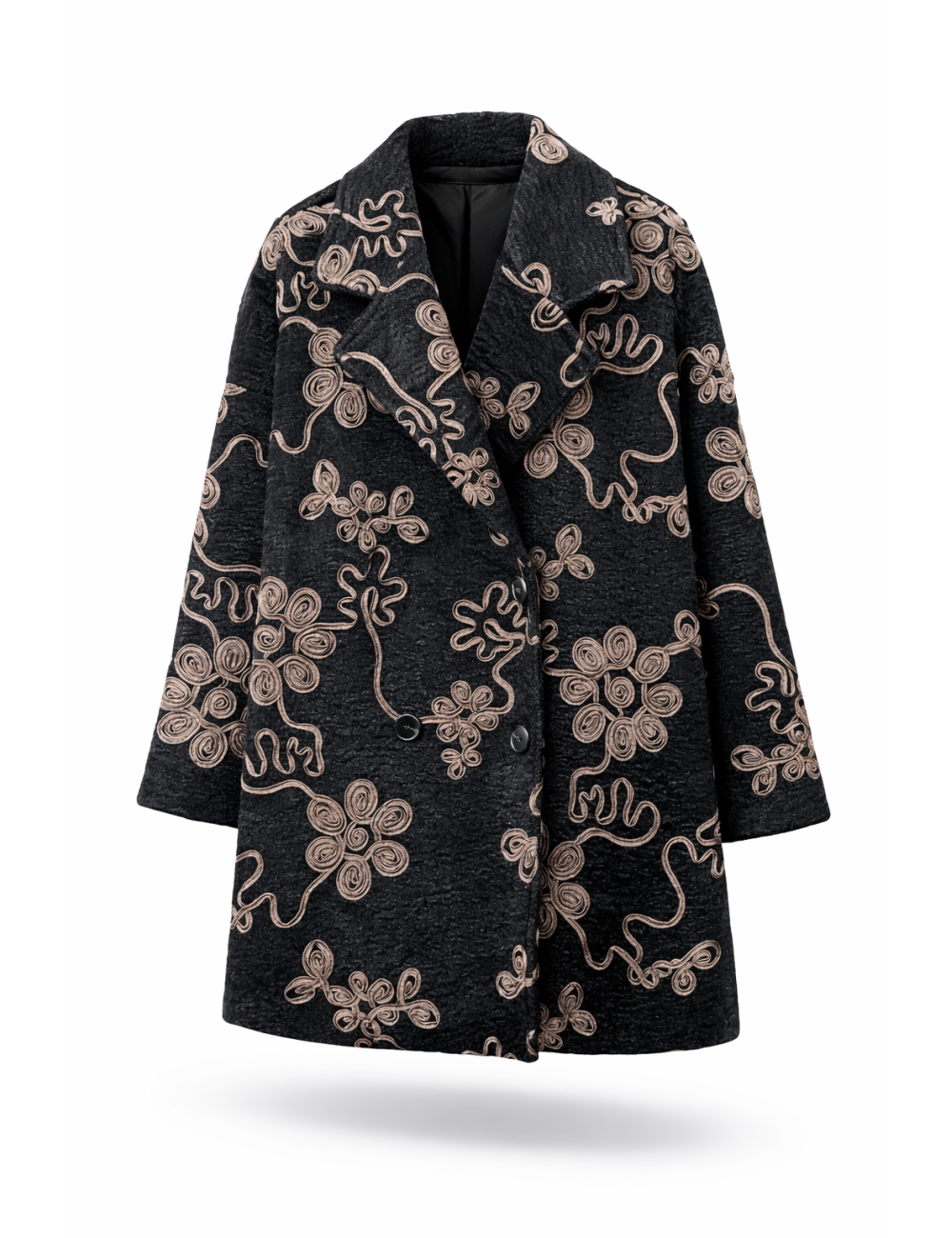 Manteaux 3/4 Brodé fleurs, Manteau Pas Cher | MisterPrice.fr