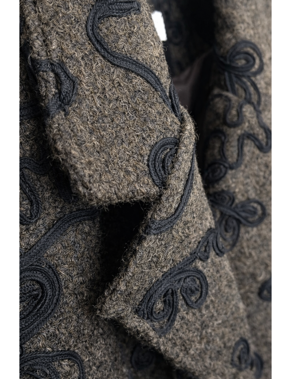 Manteaux 3/4 Brodé fleurs, Manteau Pas Cher | DestockEnLive.com