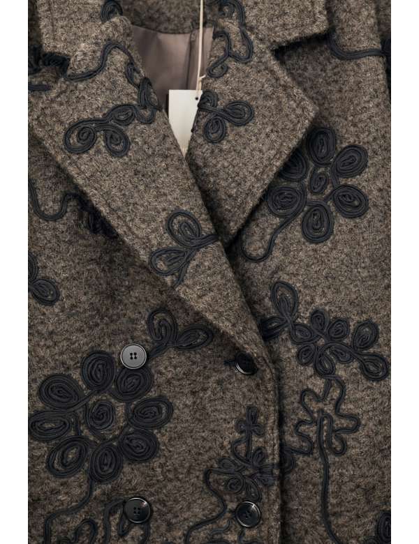 Manteaux 3/4 Brodé fleurs, Manteau Pas Cher | DestockEnLive.com