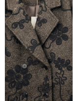 Manteaux 3/4 Brodé fleurs, Manteau Pas Cher | DestockEnLive.com