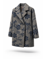 Manteaux 3/4 Brodé fleurs, Manteau Pas Cher | DestockEnLive.com