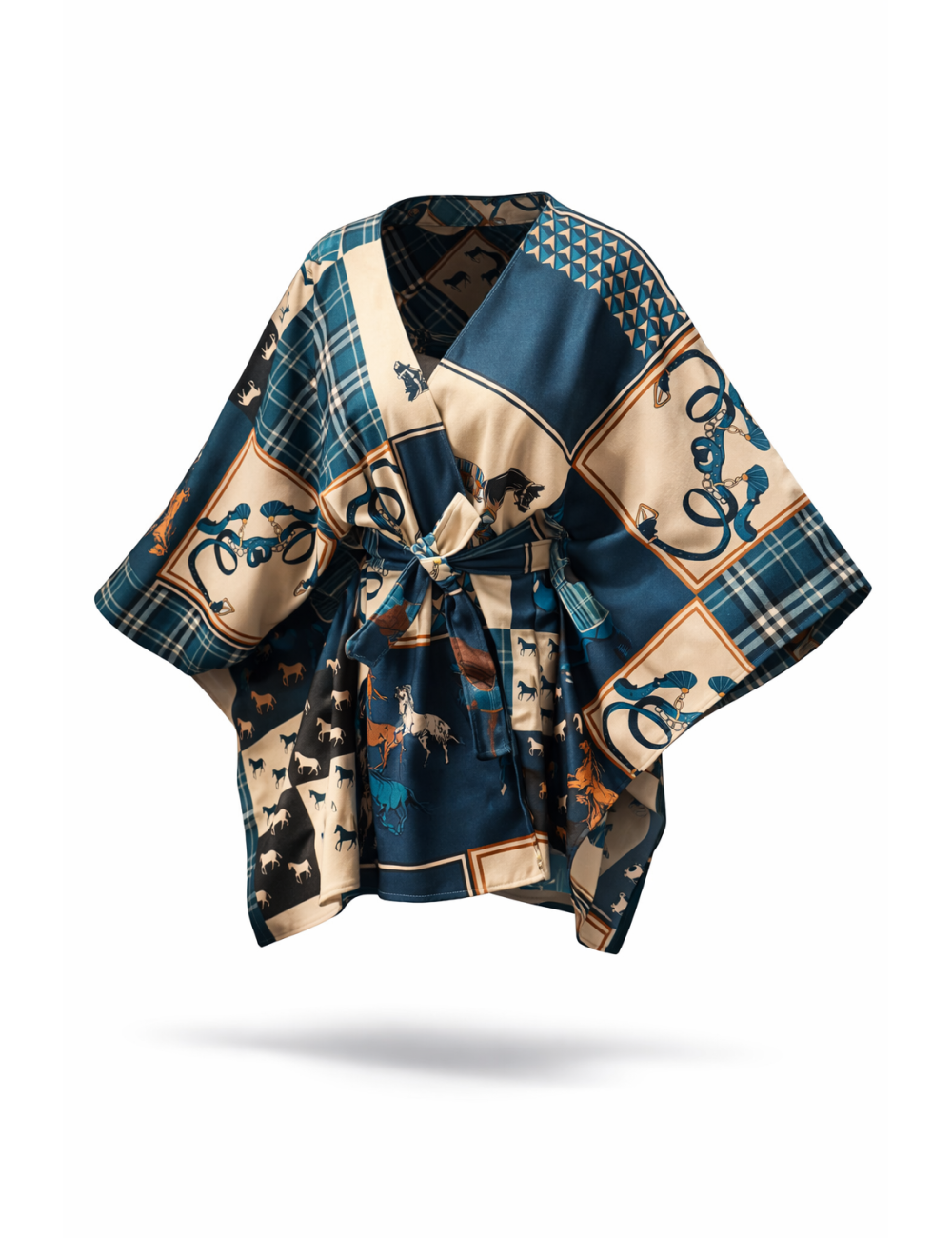 Cape femme imprimée avec ceinture pas cher| MisterPrice.fr