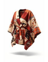 Cape femme imprimée avec ceinture pas cher| MisterPrice.fr