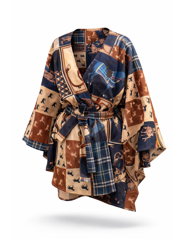 Cape femme imprimée avec ceinture pas cher| MisterPrice.fr