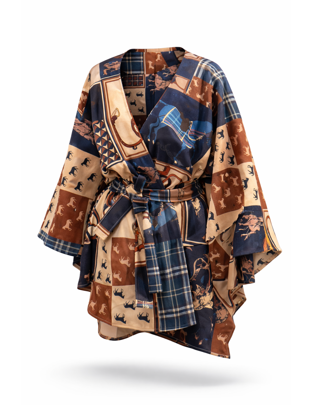 Cape femme imprimée avec ceinture pas cher| MisterPrice.fr