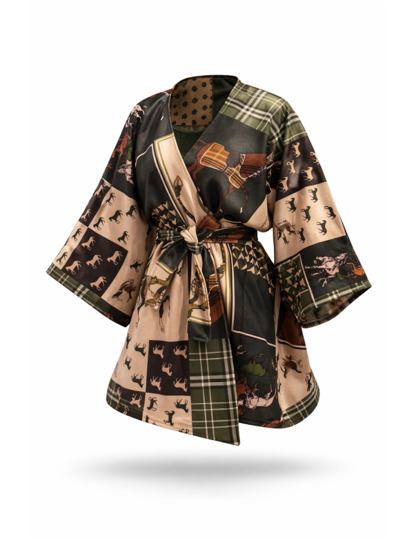 Cape femme imprimée avec ceinture pas cher| MisterPrice.fr