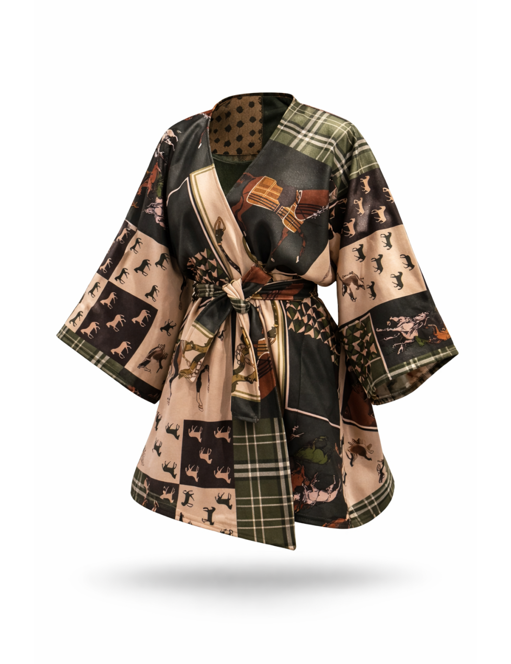 Cape femme imprimée avec ceinture pas cher| MisterPrice.fr