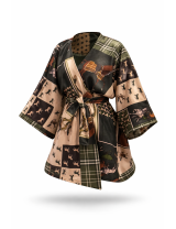 Cape femme imprimée avec ceinture pas cher| MisterPrice.fr