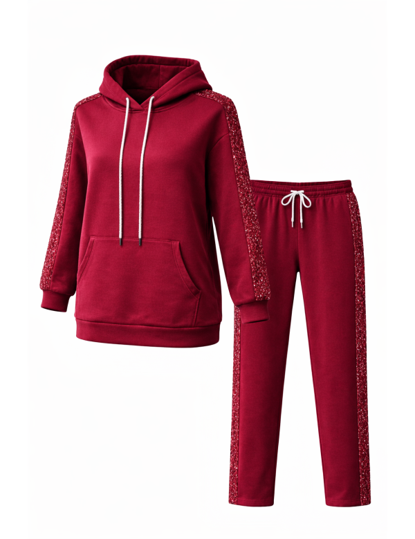 Ensemble sweat à capuche et pantalon à Paillette | MisterPrice.fr