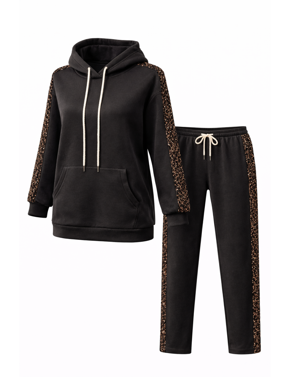 Ensemble sweat à capuche et pantalon à Paillette | MisterPrice.fr
