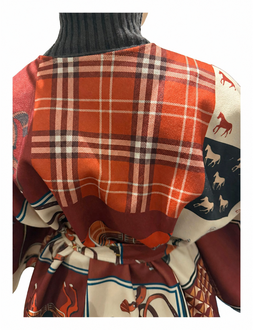 Cape femme imprimée avec ceinture pas cher| MisterPrice.fr