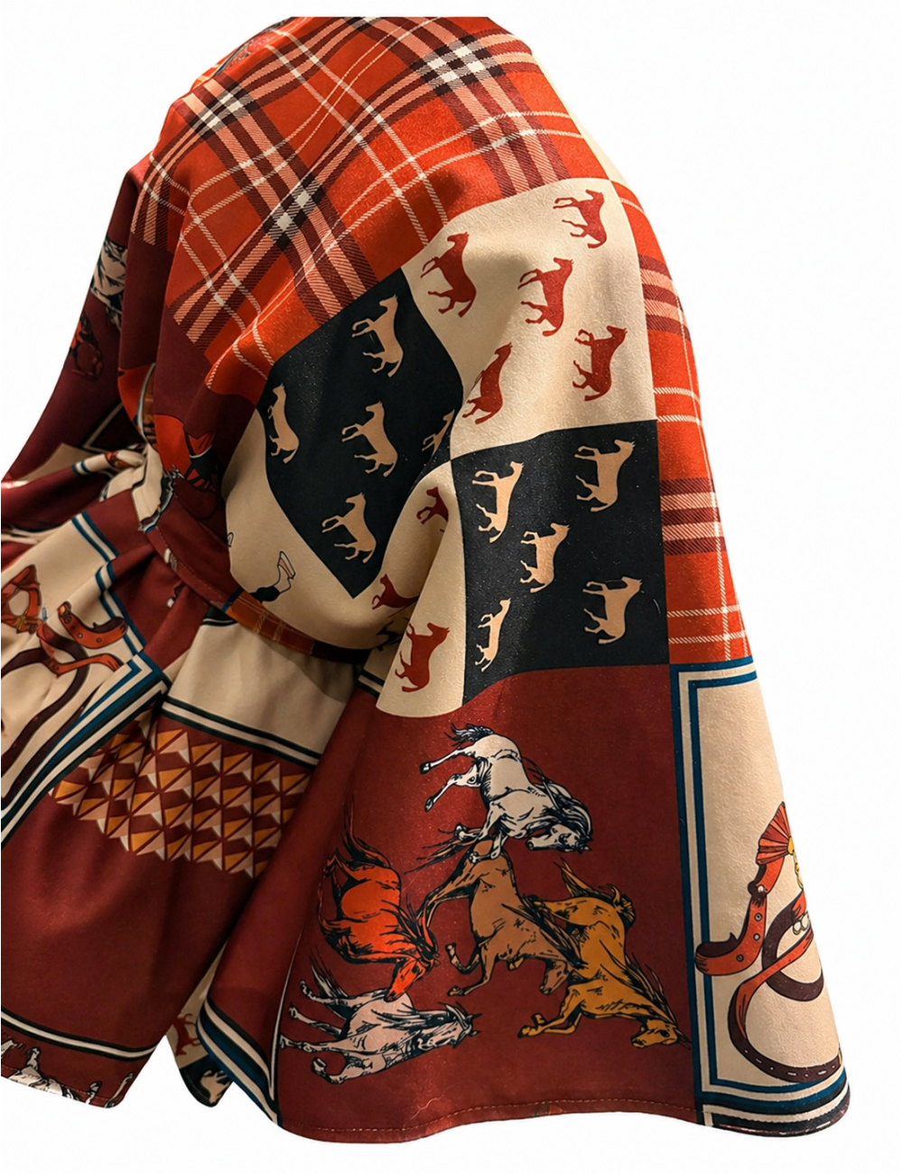 Cape femme imprimée avec ceinture pas cher| MisterPrice.fr