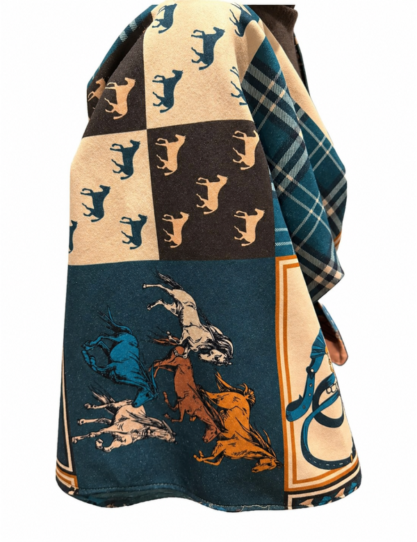 Cape femme imprimée avec ceinture pas cher| MisterPrice.fr