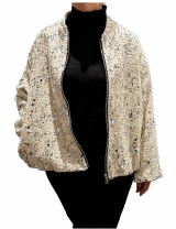 Bomber scintillant femme, veste pas cher pour les fêtes | DestockEnLive.com