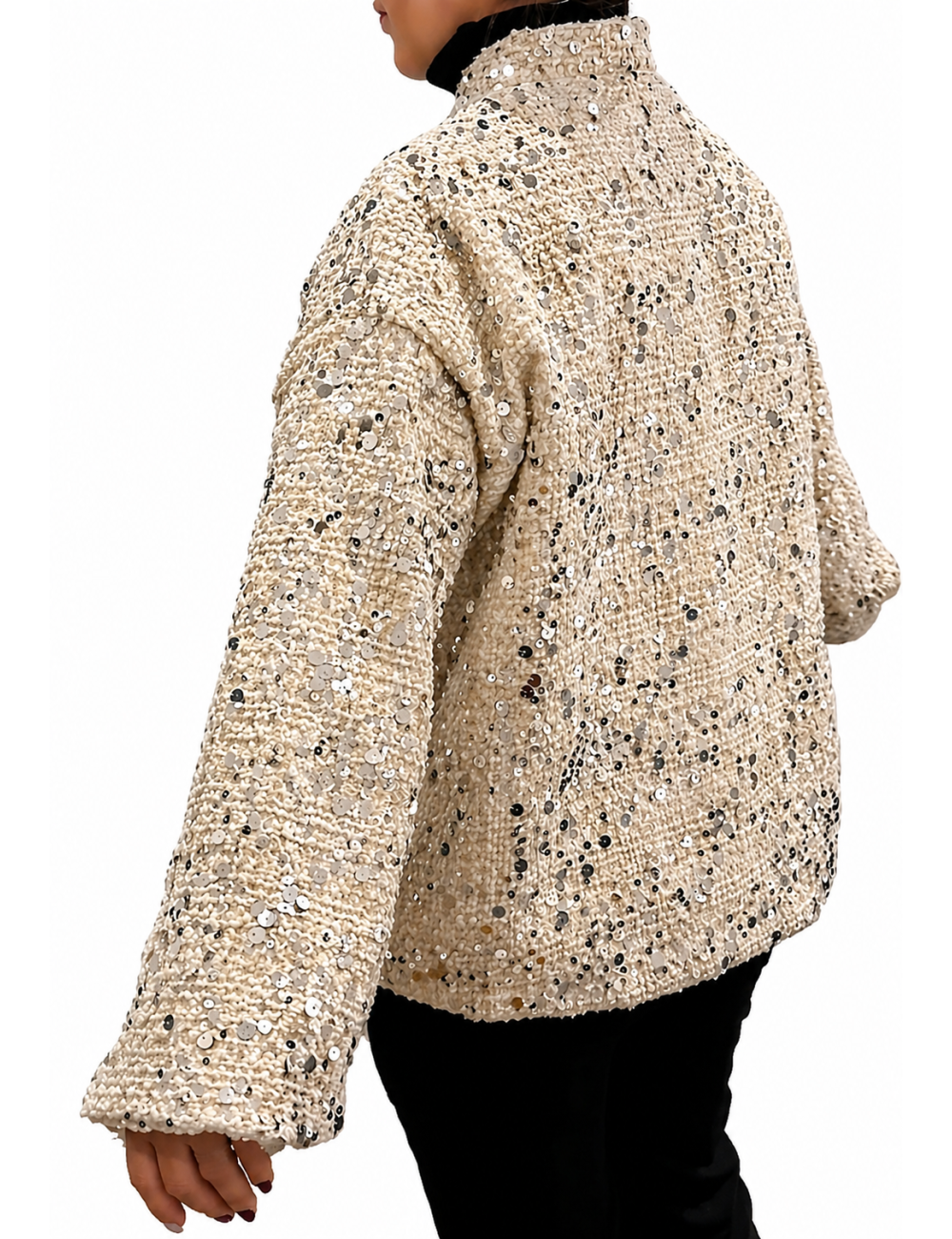 Bomber scintillant femme, veste pas cher pour les fêtes | DestockEnLive.com