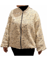 Bomber scintillant femme, veste pas cher pour les fêtes | DestockEnLive.com