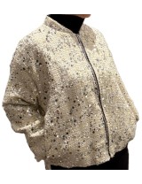 Bomber scintillant femme, veste pas cher pour les fêtes | DestockEnLive.com
