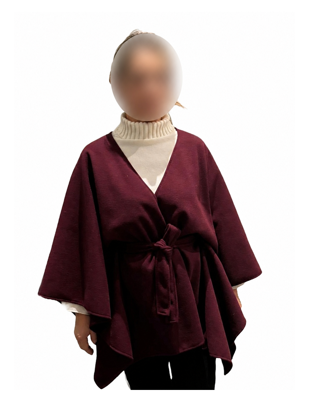 Cape femme unie avec ceinture à petit prix  | DestockEnLive.com