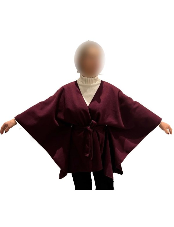 Cape femme unie avec ceinture à petit prix  | DestockEnLive.com