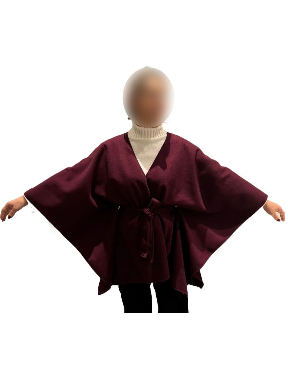 Cape femme unie avec ceinture à petit prix  | DestockEnLive.com
