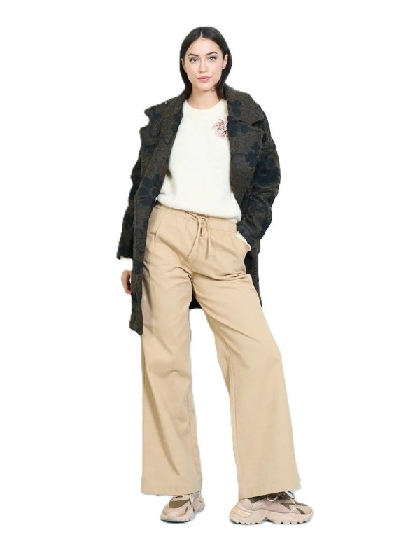 Manteaux 3/4 Brodé fleurs, Manteau Pas Cher | DestockEnLive.com