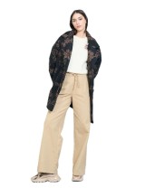 Manteaux 3/4 Brodé fleurs, Manteau Pas Cher | DestockEnLive.com