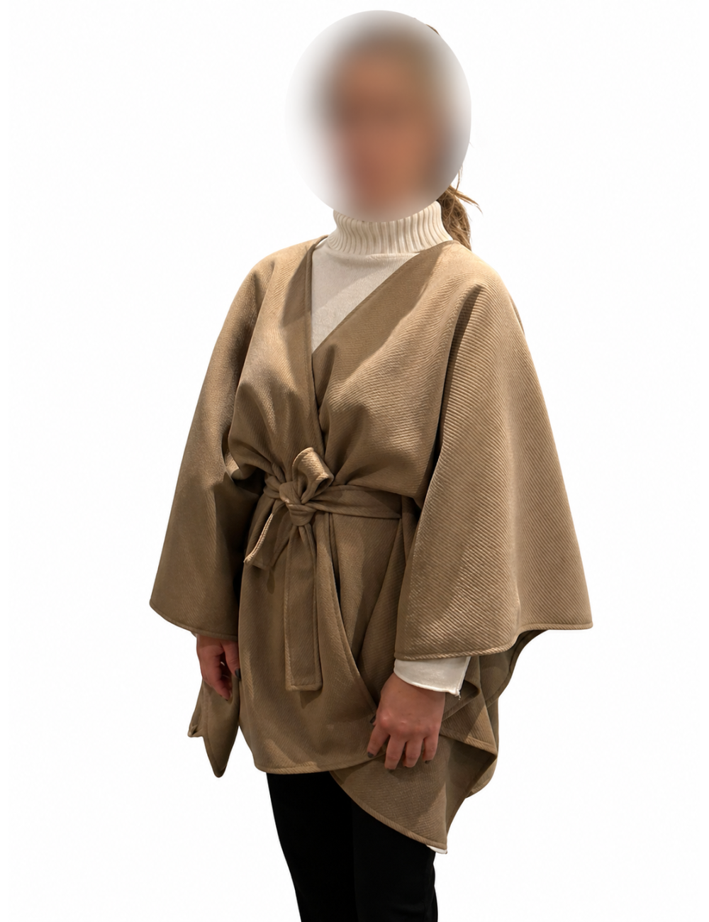 Cape femme unie avec ceinture à petit prix  | DestockEnLive.com