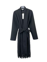 Manteau long frangé ceinturé femme à petit prix | DestockEnLive.com