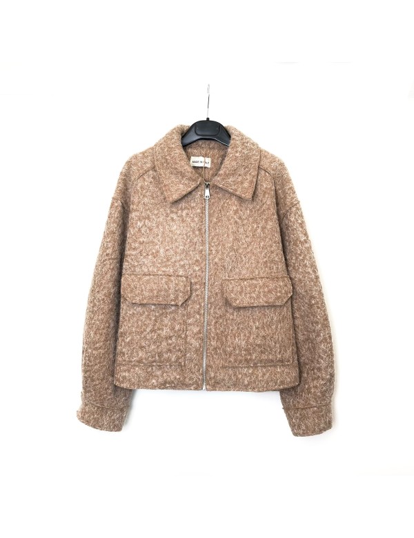 Veste Zippée Bouclée, Manteau Femme Hiver | DestockEnLive.com